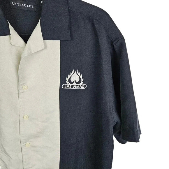 Cabana Breeze Ultra Club Men's Shirt Embroidered Las Vegas Size Medium Bowling - Picture 6 of 11